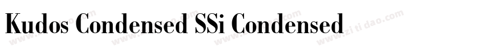 Kudos Condensed SSi Condensed Italic字体转换
